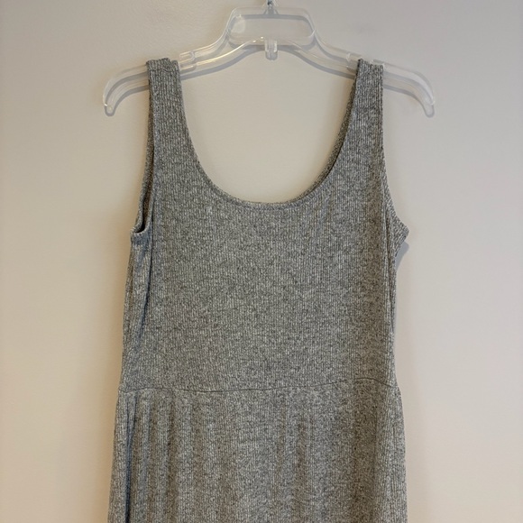 Daily Ritual Ribbed Gray Midi Dress - Picture 2 of 6